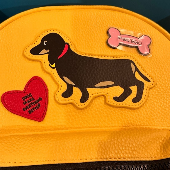 Marc Tetro 3 Piece Set Yellow Mini Backpack Wallet Cardholder With Gift Box - Picture 8 of 9